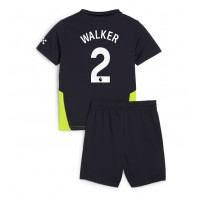 Koszulka piłkarska Manchester City Kyle Walker #2 Strój wyjazdowy dla dzieci 2024-25 tanio Krótki Rękaw (+ Krótkie spodenki)